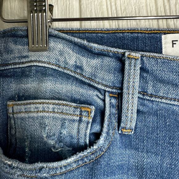 FRAME Denim Le Boy Picadilly Zip Ankle Cropped Jeans Size 26 - Picture 4 of 8